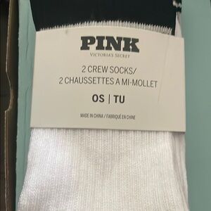 PINK Victoria's Secret Black and White Casual Socks